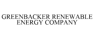GREENBACKER RENEWABLE ENERGY COMPANY