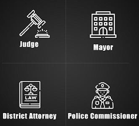 JUDGE MAYOR LAW DISTRICT ATTORNEY POLICE COMMISSIONER