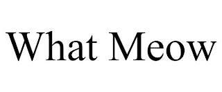 WHAT MEOW