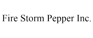 FIRE STORM PEPPER INC.