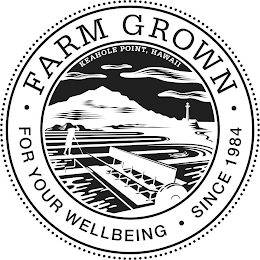 · FARM GROWN · FOR YOUR WELLBEING · SINCE 1984 · KEAHOLE POINT, HAWAII