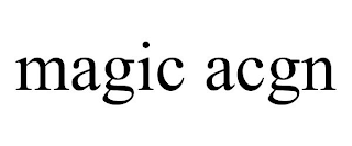 MAGIC ACGN