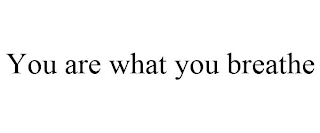 YOU ARE WHAT YOU BREATHE