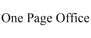 ONE PAGE OFFICE