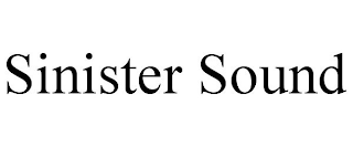 SINISTER SOUND
