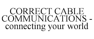 CORRECT CABLE COMMUNICATIONS - CONNECTING YOUR WORLD