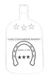 THREE STAR SANDERS WHISKEY CO. 1890