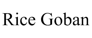 RICE GOBAN