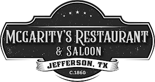 MCGARITY'S RESTAURANT & SALOON JEFFERSON, TX C.1860