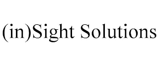 (IN)SIGHT SOLUTIONS