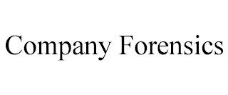 COMPANY FORENSICS