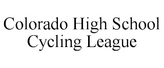 COLORADO HIGH SCHOOL CYCLING LEAGUE