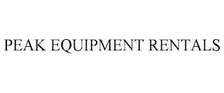 PEAK EQUIPMENT RENTALS