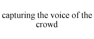 CAPTURING THE VOICE OF THE CROWD