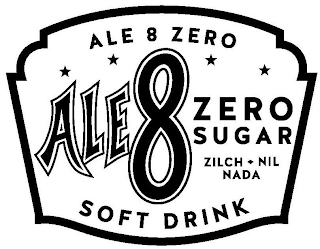 ALE 8 ZERO ALE 8 ZERO SUGAR ZILCH NIL NADA SOFT DRINK