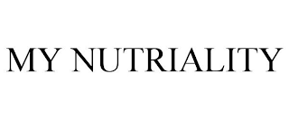 MY NUTRIALITY