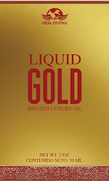 VIDA DIVINA LIQUID GOLD INFUSED LUXURY OIL NET WT: 2 OZ. CONTENIDO NETO: 50 ML.