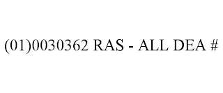 (01)0030362 RAS - ALL DEA #