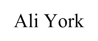 ALI YORK