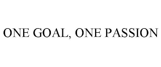 ONE GOAL, ONE PASSION