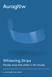 AURAGLOW WHITENING STRIPS FLEXIBLE STRIPS THAT WHITEN IN 30 MINUTES. 14 TREATMENTS (28 STRIPS)