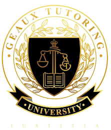 GT · GEAUX TUTORING · IUSTITIA · UNIVERSITY ·