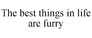 THE BEST THINGS IN LIFE ARE FURRY