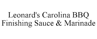 LEONARD'S CAROLINA BBQ FINISHING SAUCE & MARINADE