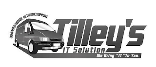 COMPUTER REPAIR.NETWORK SUPPORT. TILLEY'S IT SOLUTION WE BRING "IT" TO YOU.