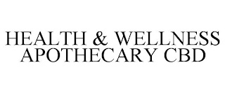 HEALTH & WELLNESS APOTHECARY CBD