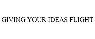 GIVING YOUR IDEAS FLIGHT