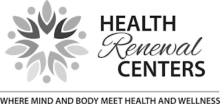 HEALTH RENEWAL CENTERS WHERE MIND AND BODY MEET HEATH AND WELLNESS