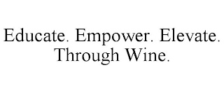 EDUCATE. EMPOWER. ELEVATE. THROUGH WINE.