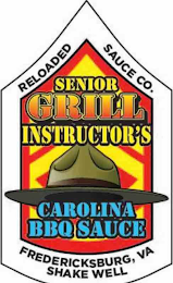 RELOADED SAUCE CO. FREDERICKSBURG, VA SHAKE WELL SENIOR GRILL INSTRUCTOR'S CAROLINA BBQ SAUCE