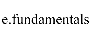 E.FUNDAMENTALS