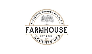 FARMHOUSE AUTHENTIC WOODEN PRODUCTS ACCENTS USA EST 2021