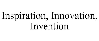 INSPIRATION, INNOVATION, INVENTION