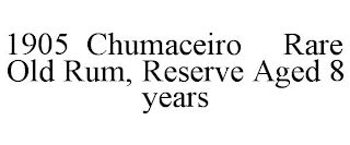 1905 CHUMACEIRO RARE OLD RUM, RESERVE AGED 8 YEARS