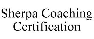 SHERPA COACHING CERTIFICATION