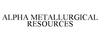 ALPHA METALLURGICAL RESOURCES