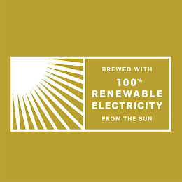 BREWED WITH 100% RENEWABLE ELECTRICITY FROM THE SUN