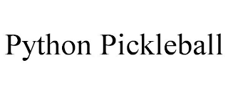 PYTHON PICKLEBALL