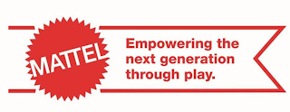 MATTEL EMPOWERING THE NEXT GENERATION THROUGH PLAY.