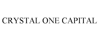 CRYSTAL ONE CAPITAL