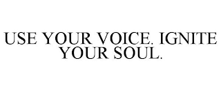USE YOUR VOICE. IGNITE YOUR SOUL.