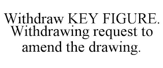 WITHDRAW KEY FIGURE. WITHDRAWING REQUEST TO AMEND THE DRAWING.