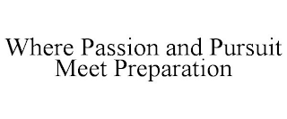 WHERE PASSION AND PURSUIT MEET PREPARATION