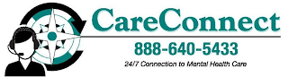 CARECONNECT 888-640-5433 24/7 CONNECTION TO MENTAL HEALTH CARE