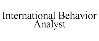 INTERNATIONAL BEHAVIOR ANALYST