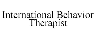 INTERNATIONAL BEHAVIOR THERAPIST